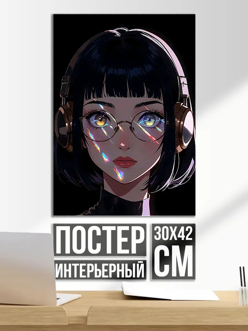 Постер Девушка в очках