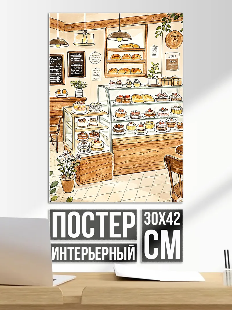 Постер Уютная кондитерская