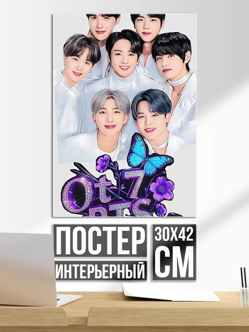 Постер BTS семь участников