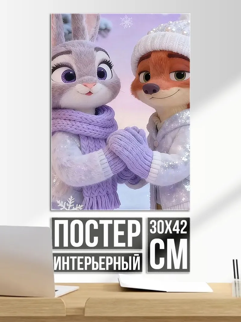 Постер Зверополис зимняя сказка