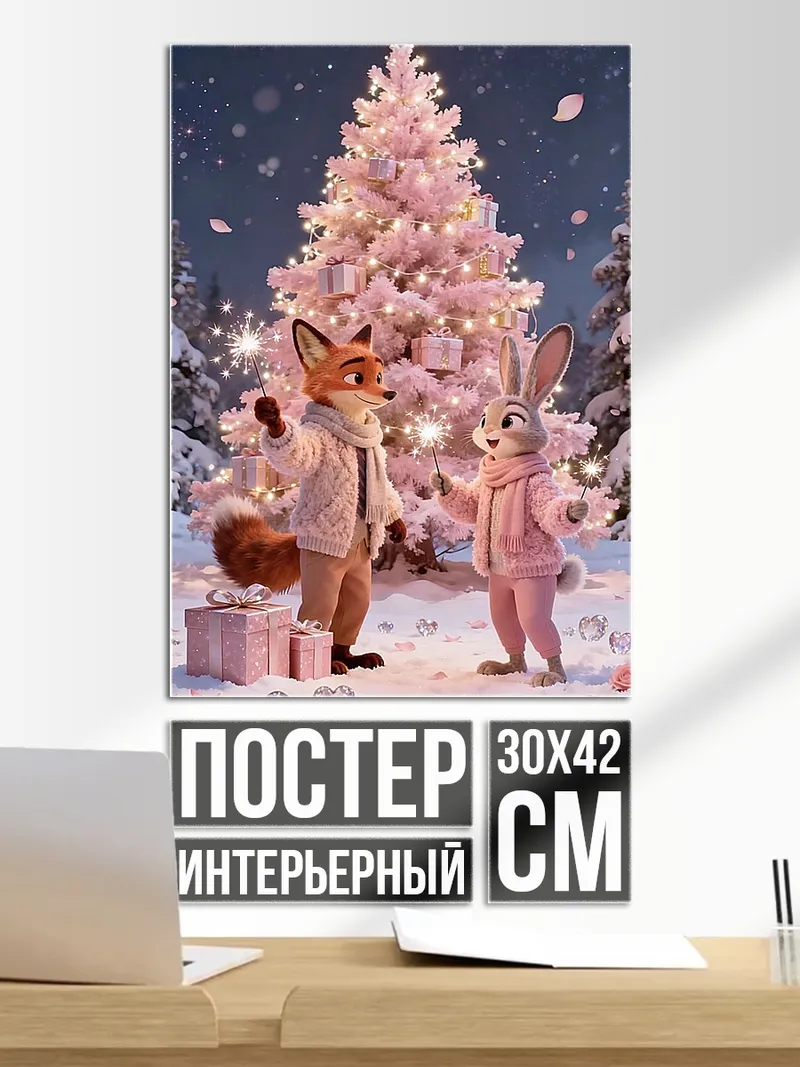 Постер Лиса и кролик