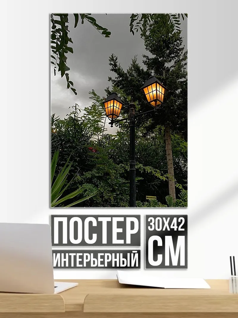 Постер Фонари в парке