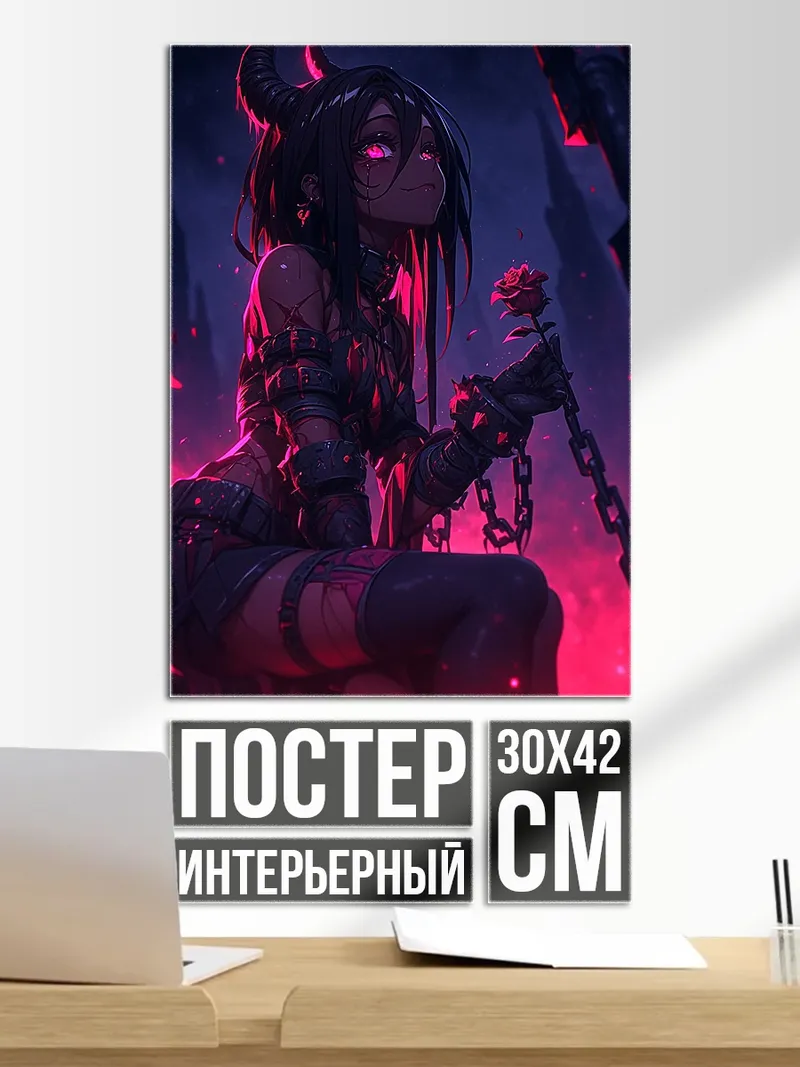 Постер Демоница с розой