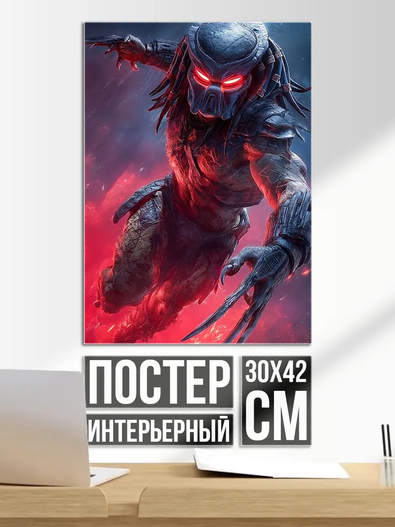 Постер Хищник огненные глаза