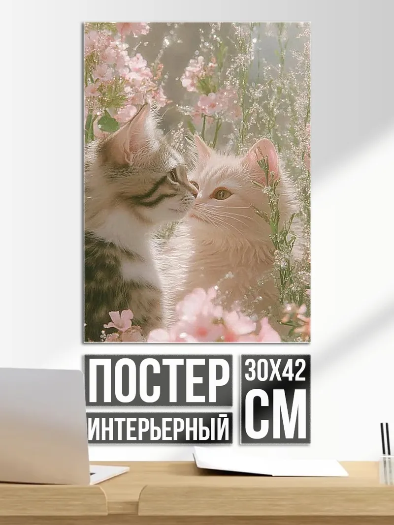 Постер Два котенка