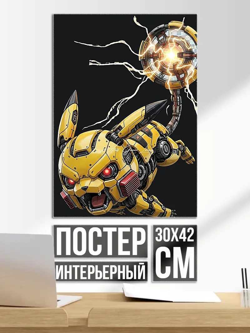 Постер Кибер Пикачу