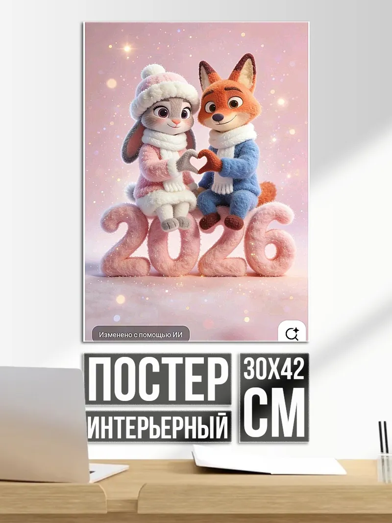Постер Кролик и лис