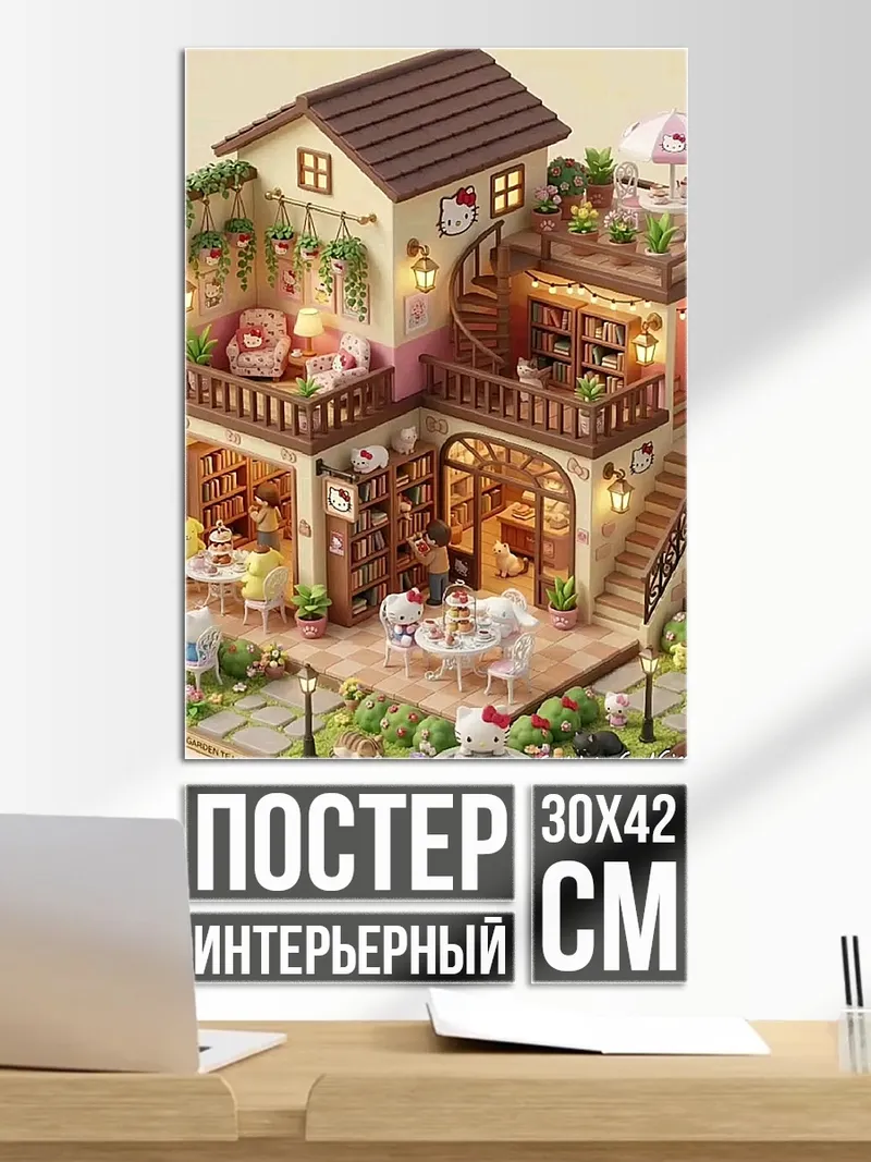 Постер Кукольный домик кафе