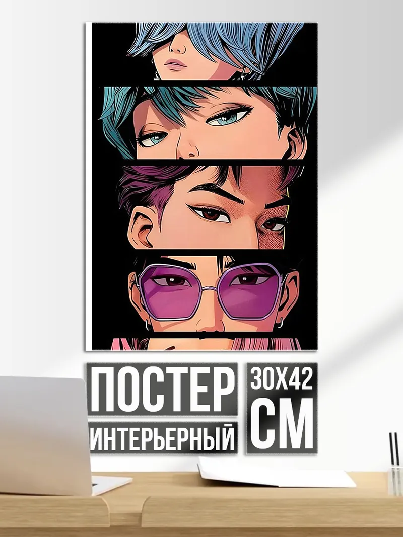 Постер Глаза аниме персонажей