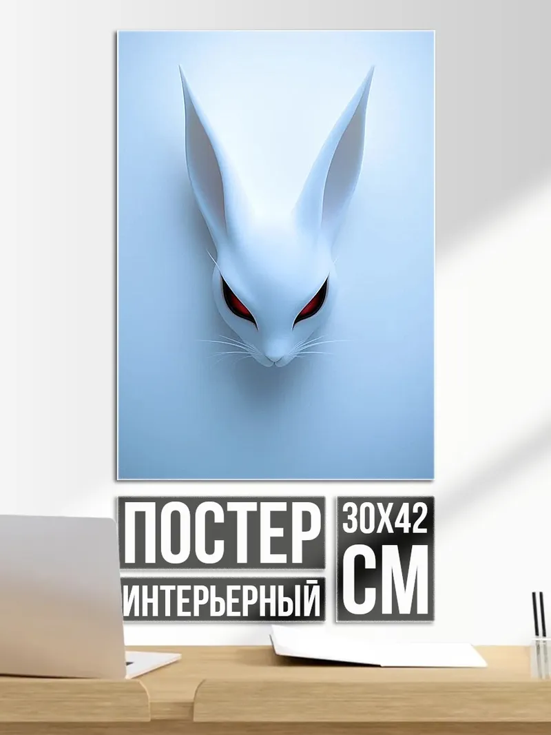 Постер Белая маска с глазами