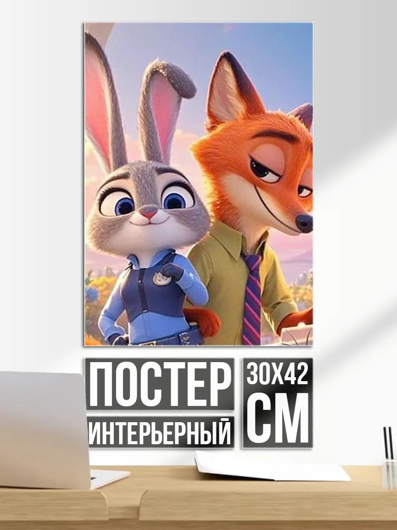 Постер Зверополис Джуди и Ник