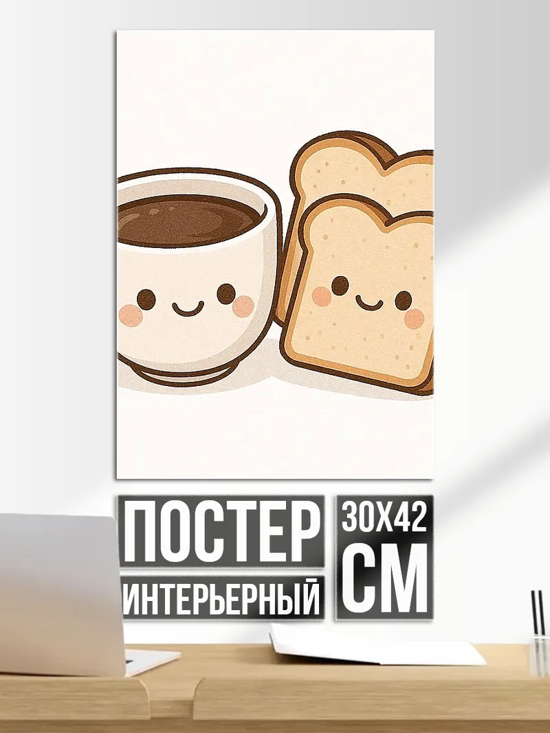 Постер Кофе и тосты