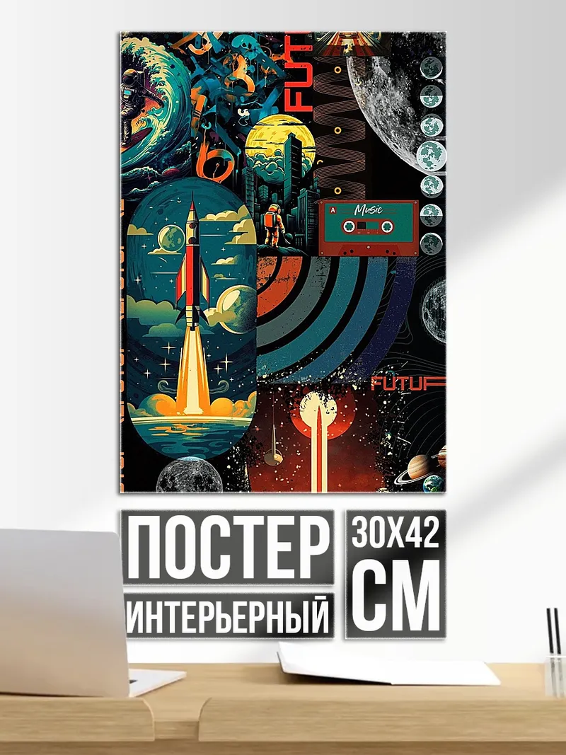 Постер Космический коллаж
