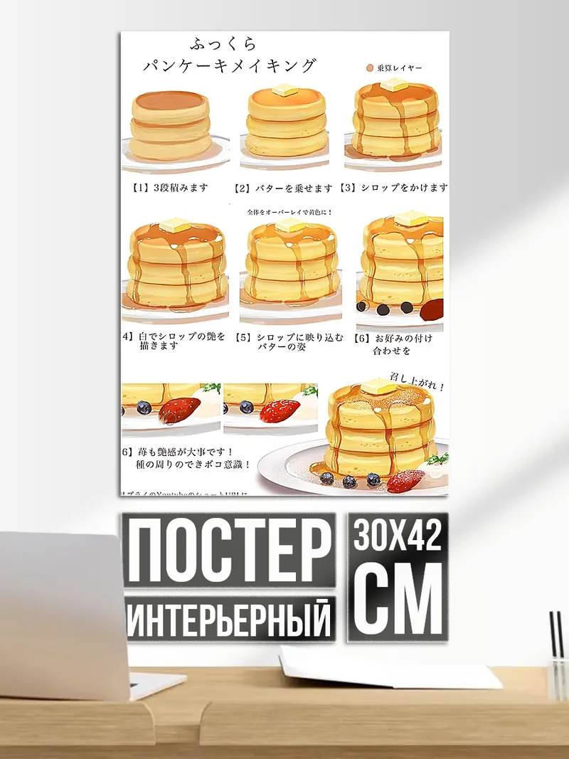Постер Рецепт панкейков