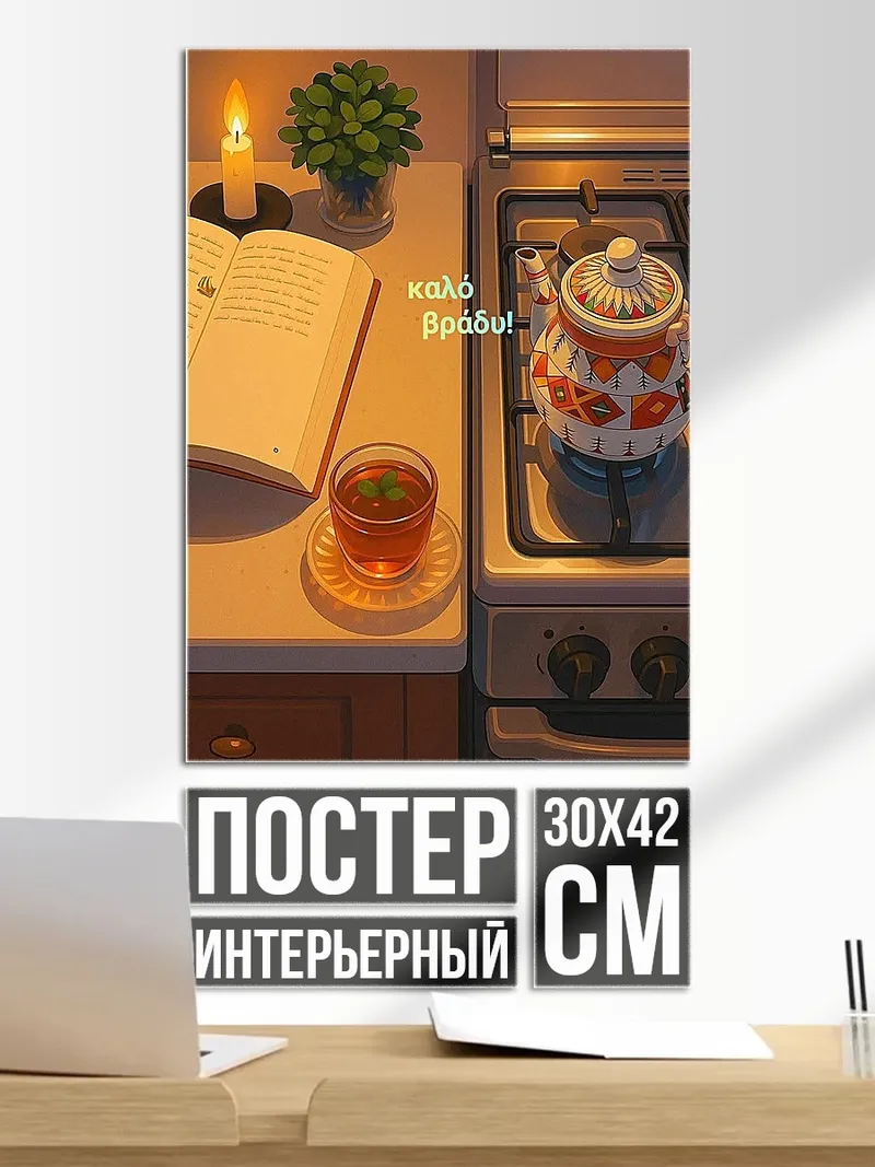 Постер Уютный вечер с книгой