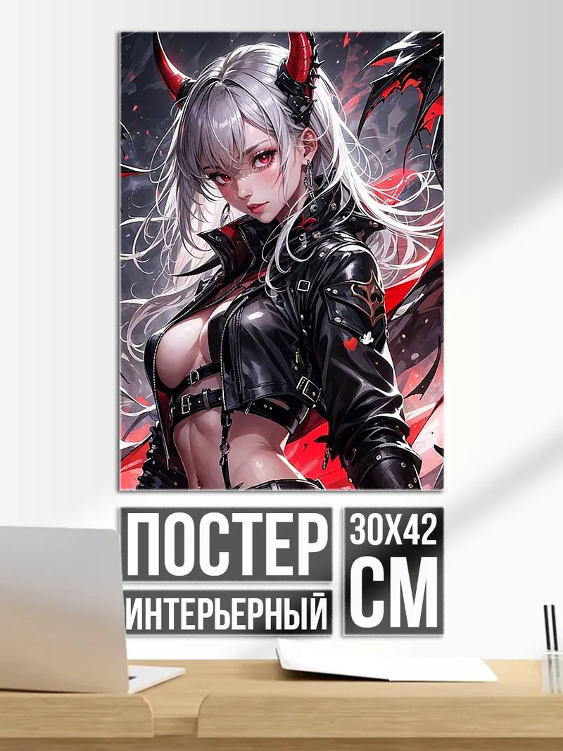 Постер Демоница в черной коже