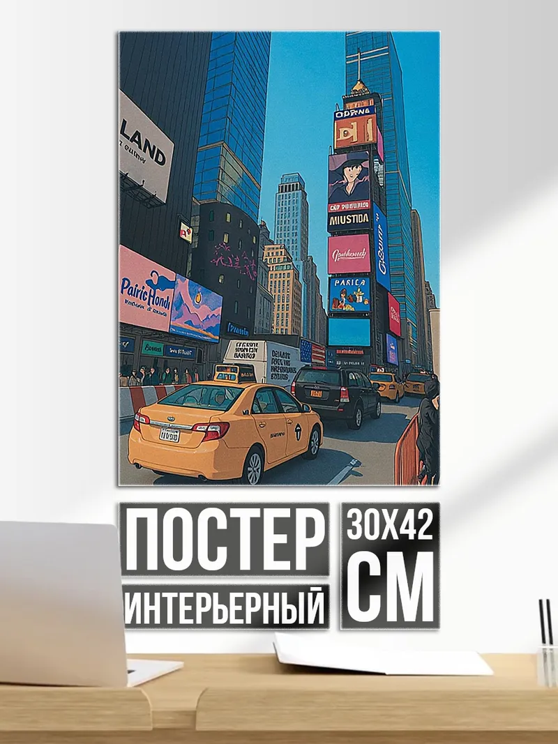 Постер Таймс-сквер Нью-Йорк