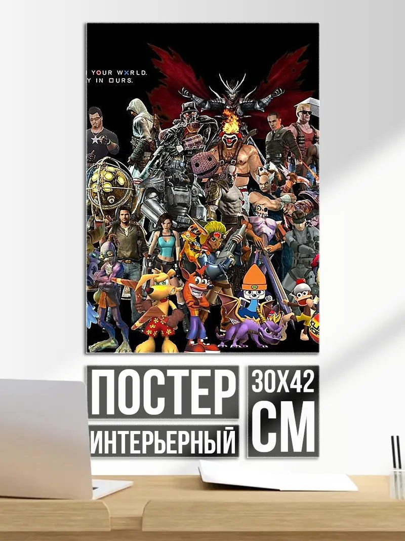 Постер Персонажи PlayStation