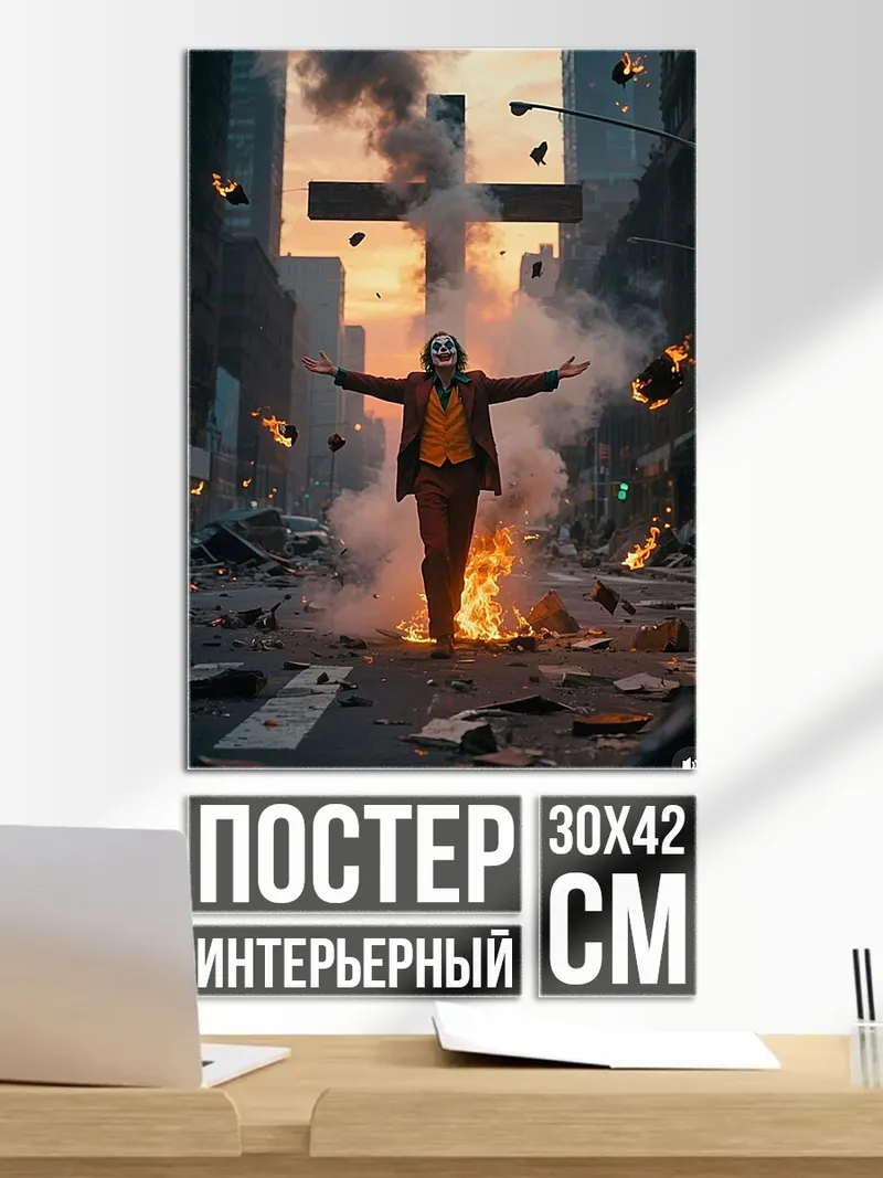 Постер Джокер в огне