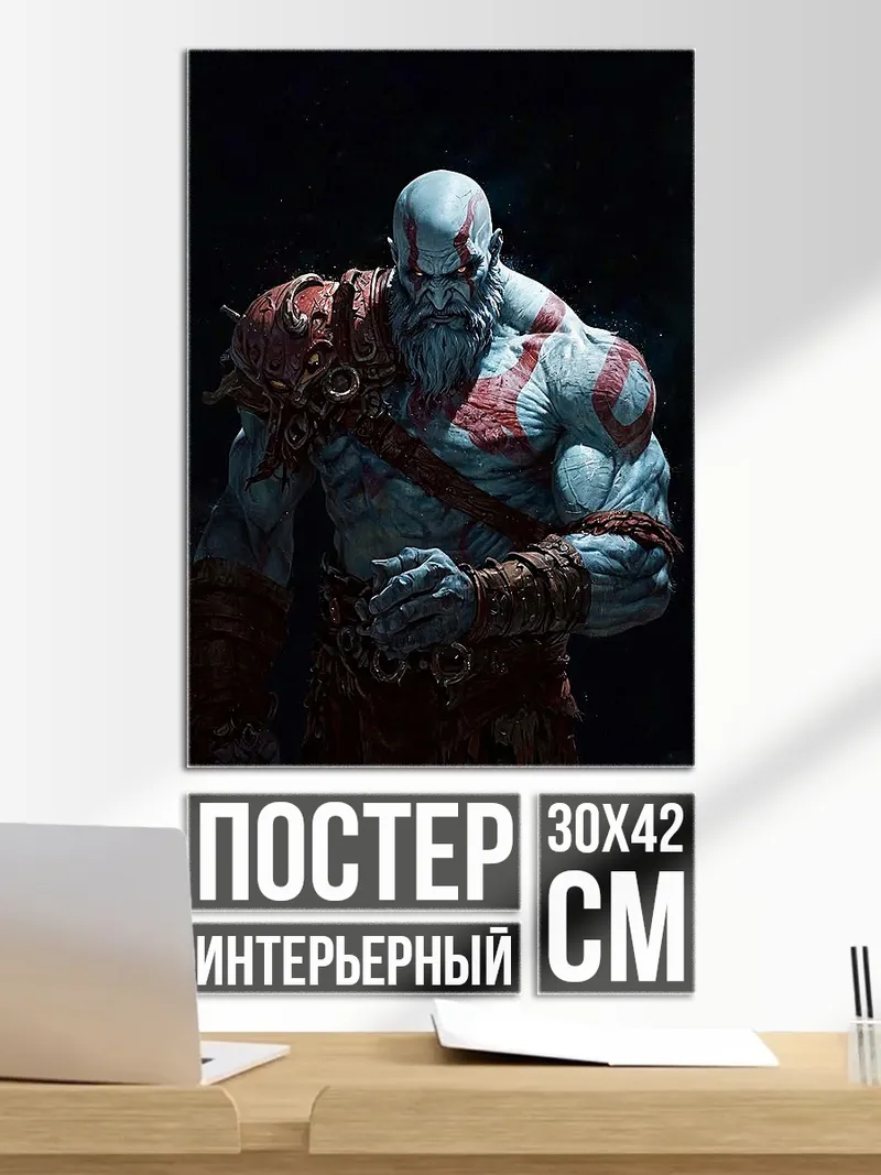 Постер Кратос Бог Войны