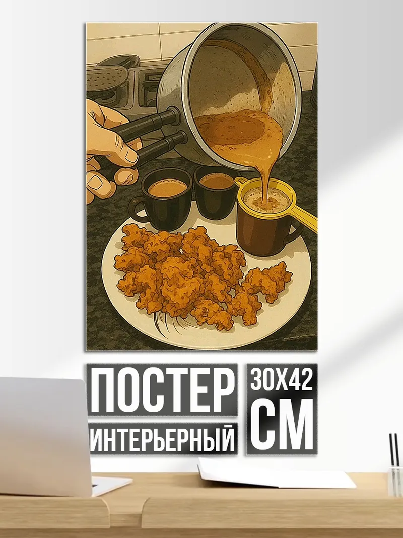 Постер Чай и сладости