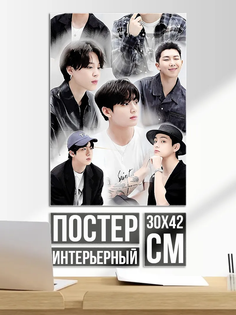 Постер BTS участники группы
