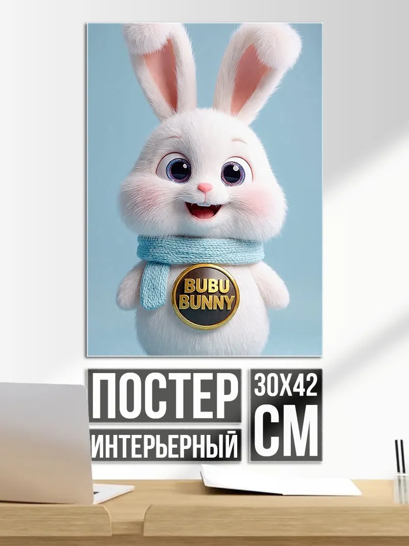 Постер Бубу Банни милый кролик