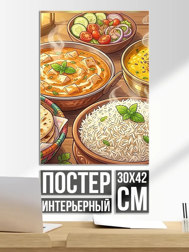 Постер Индийская еда