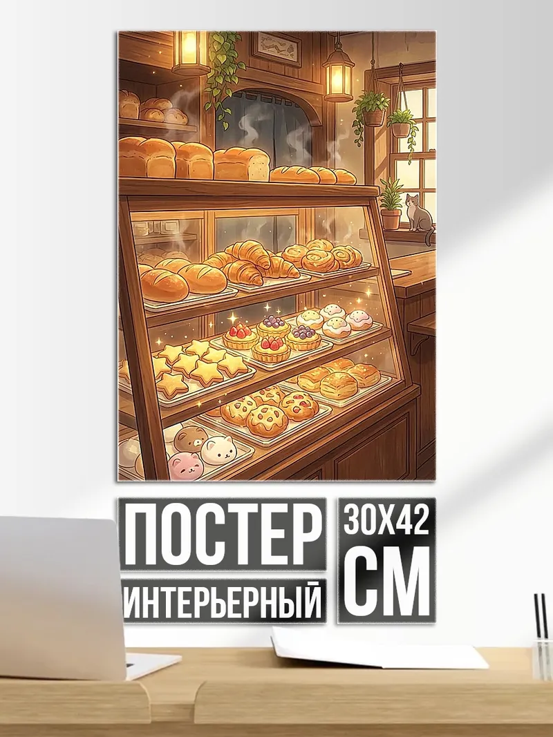 Постер Пекарня с выпечкой