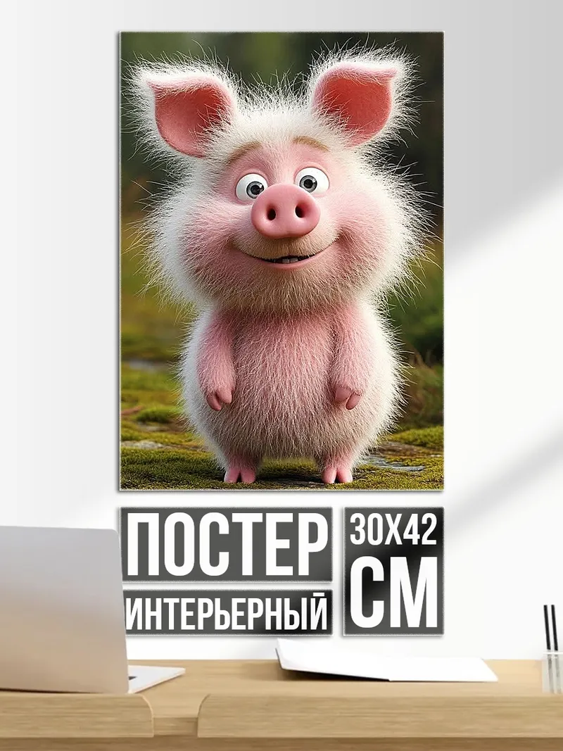 Постер Смешной поросенок