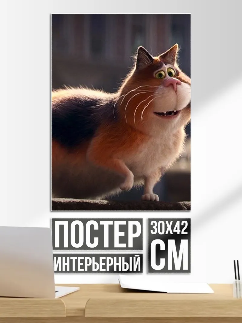 Постер Пушистый кот