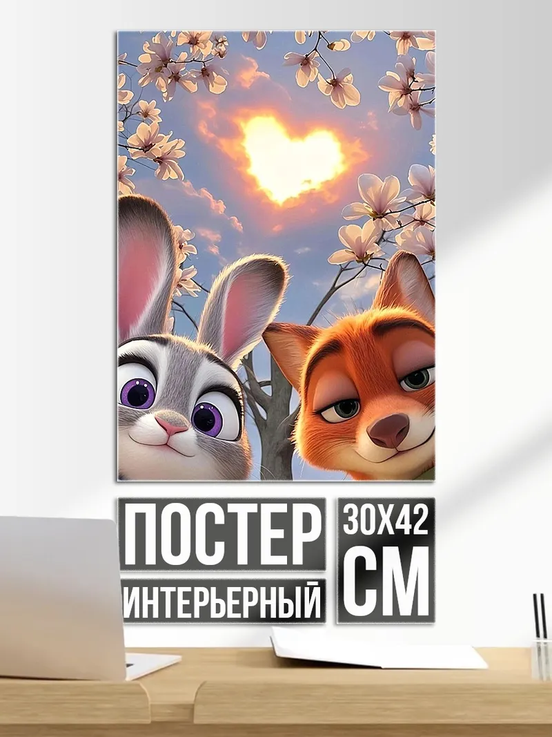Постер Кролик и лис