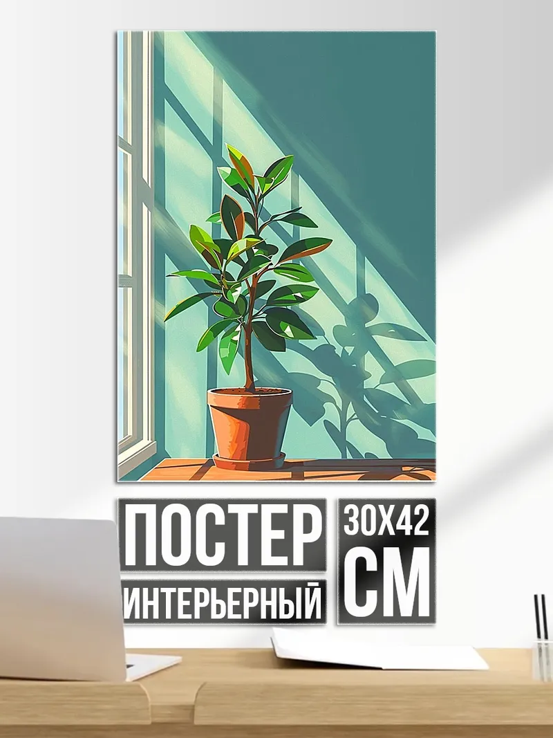 Постер Растение в горшке