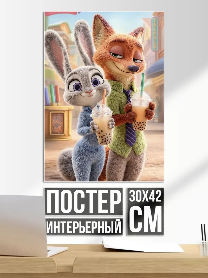 Постер Ник Уайлд и Джуди Хопс