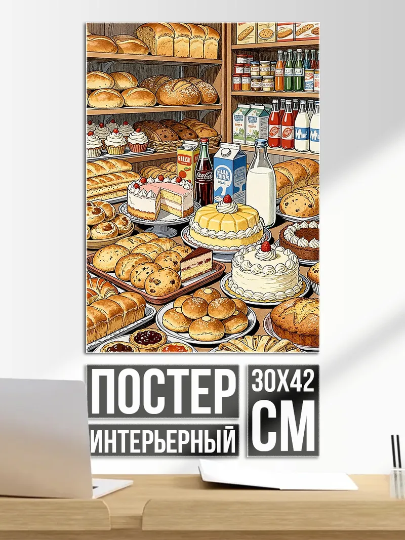 Постер Пекарня с выпечкой