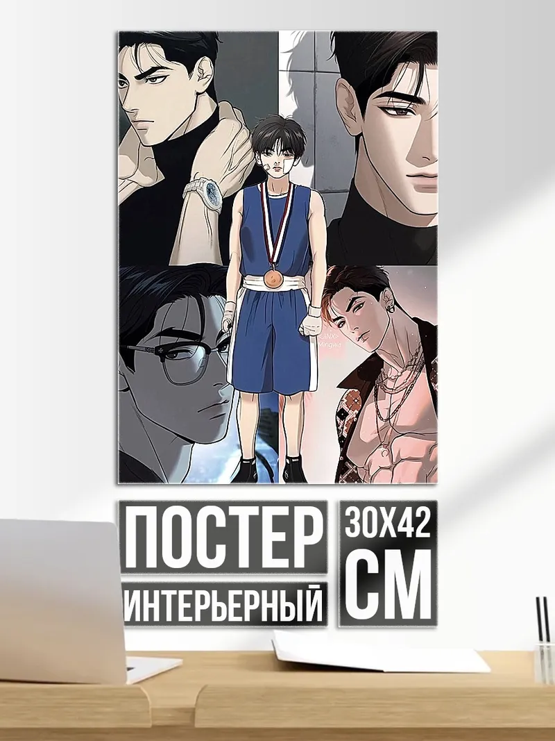 Постер Коллаж аниме парни