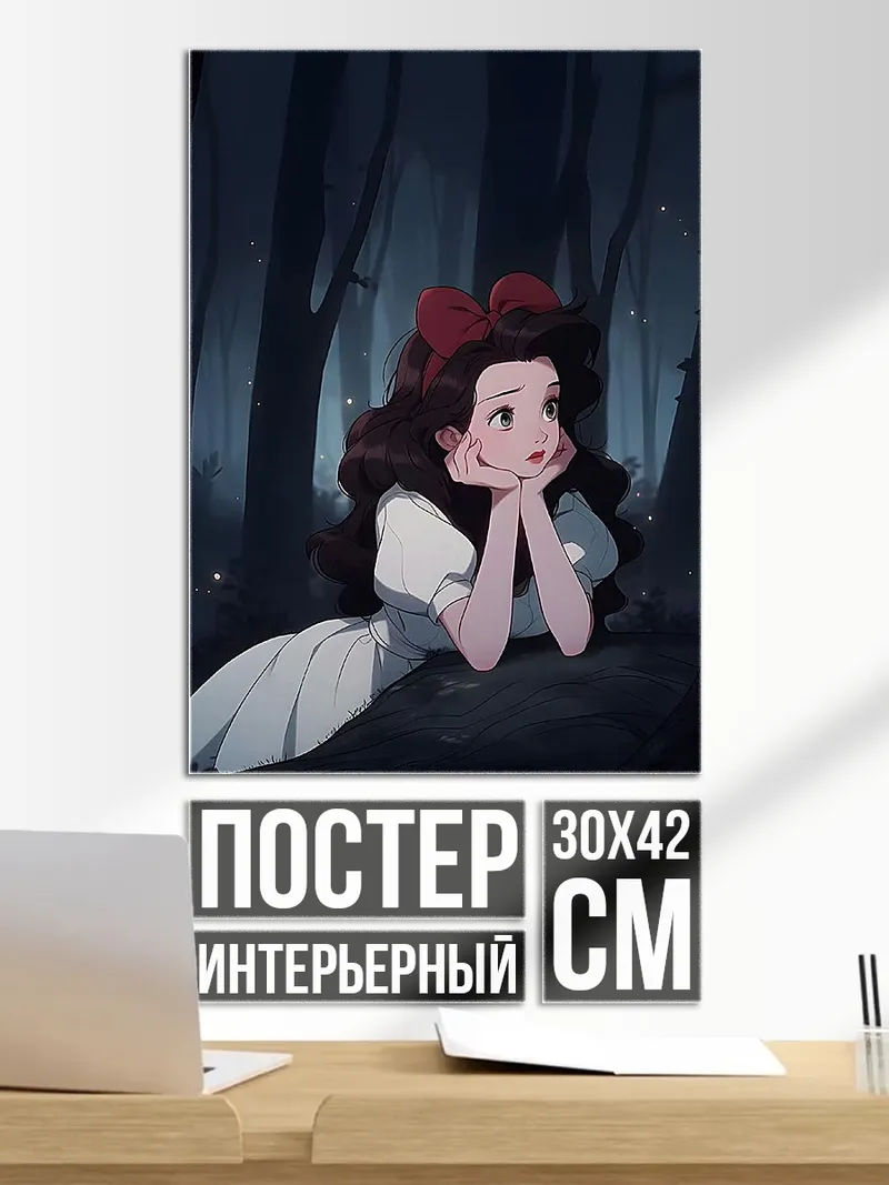 Постер Белоснежка в лесу