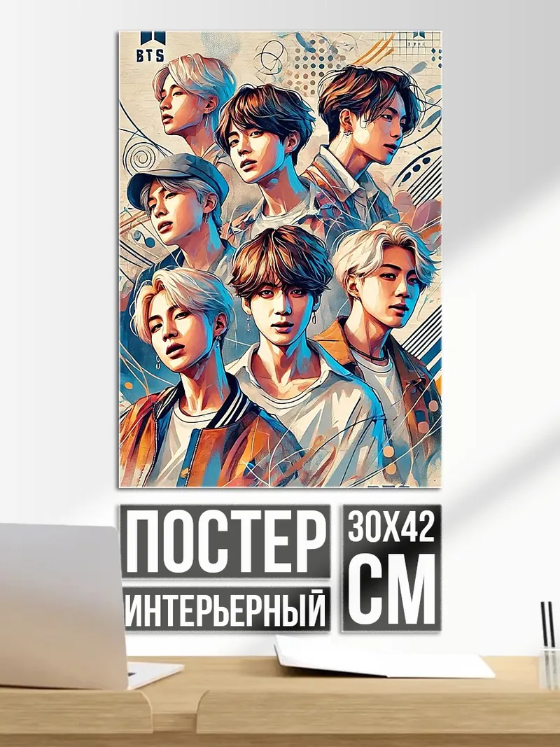 Постер Коллаж BTS
