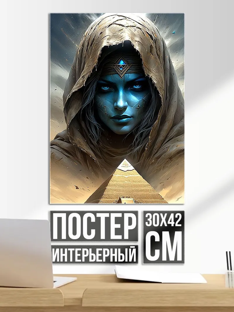Постер Синяя богиня пирамид