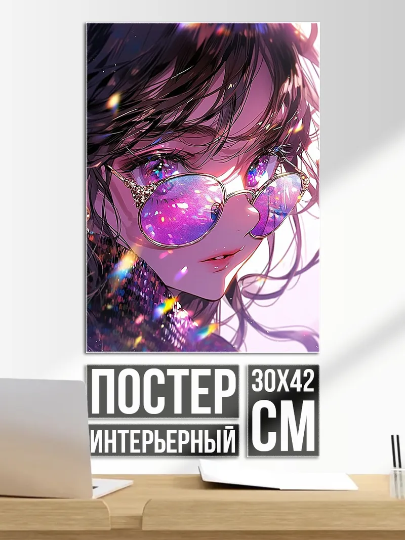 Постер Девушка в очках