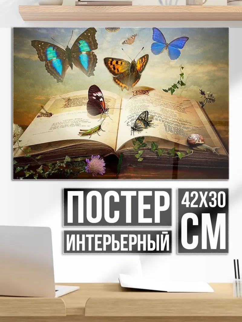 Постер Книга бабочек