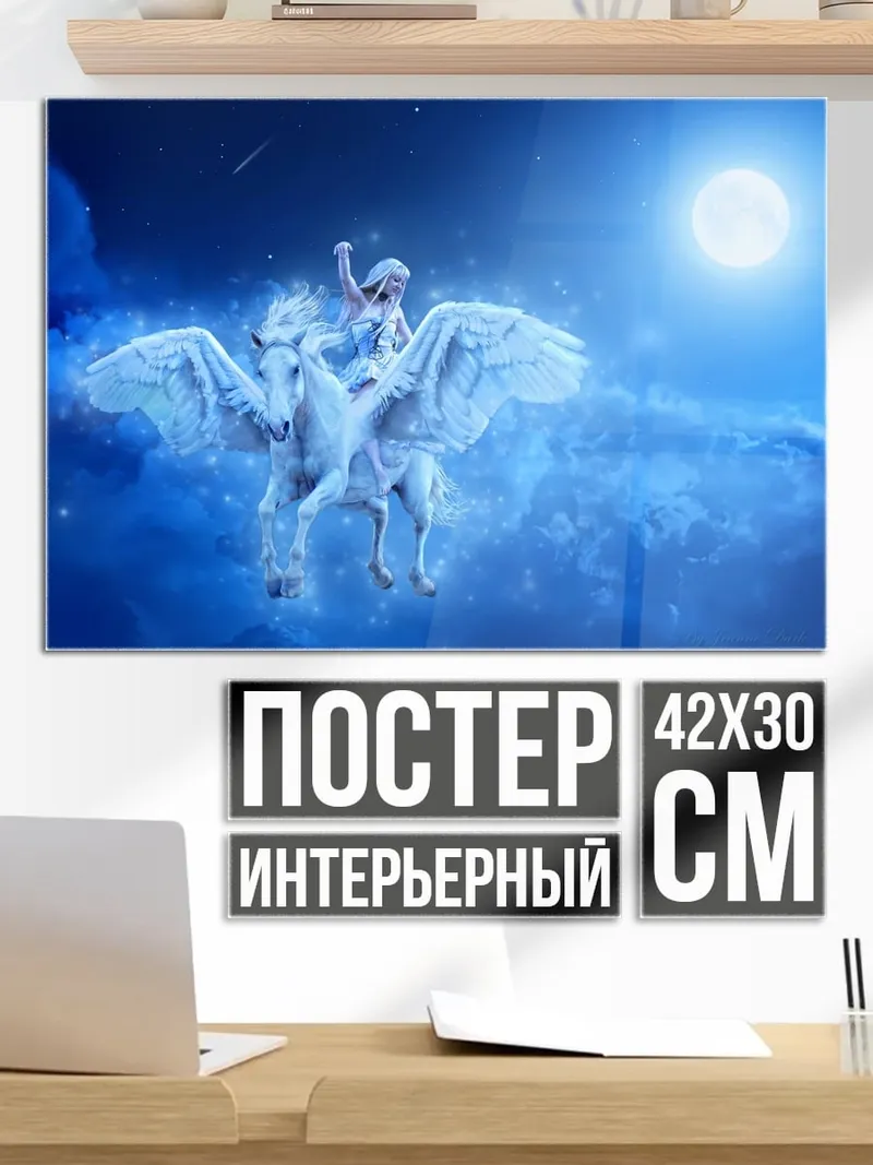 Постер Девушка на пегасе
