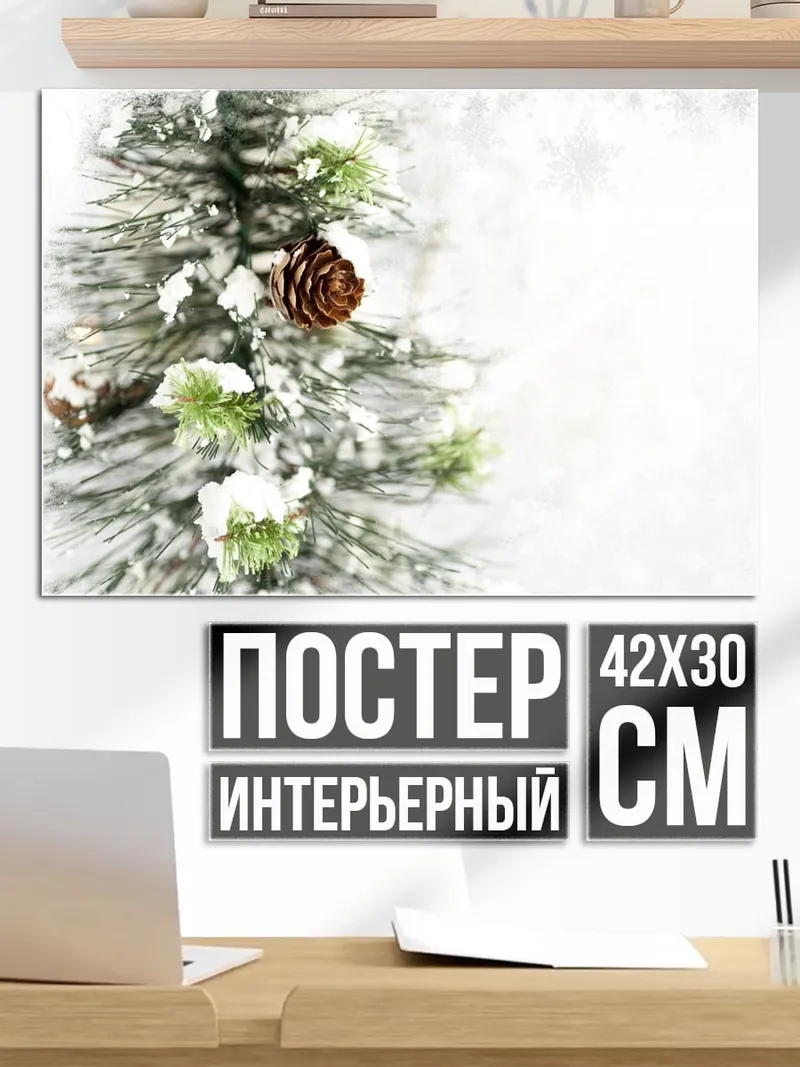 Постер Ветка ели
