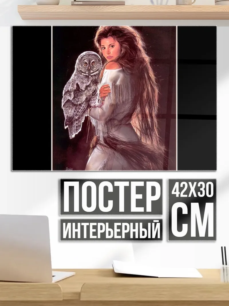 Постер Девушка с совой