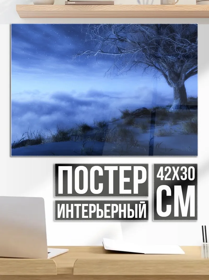Постер Зимний лес