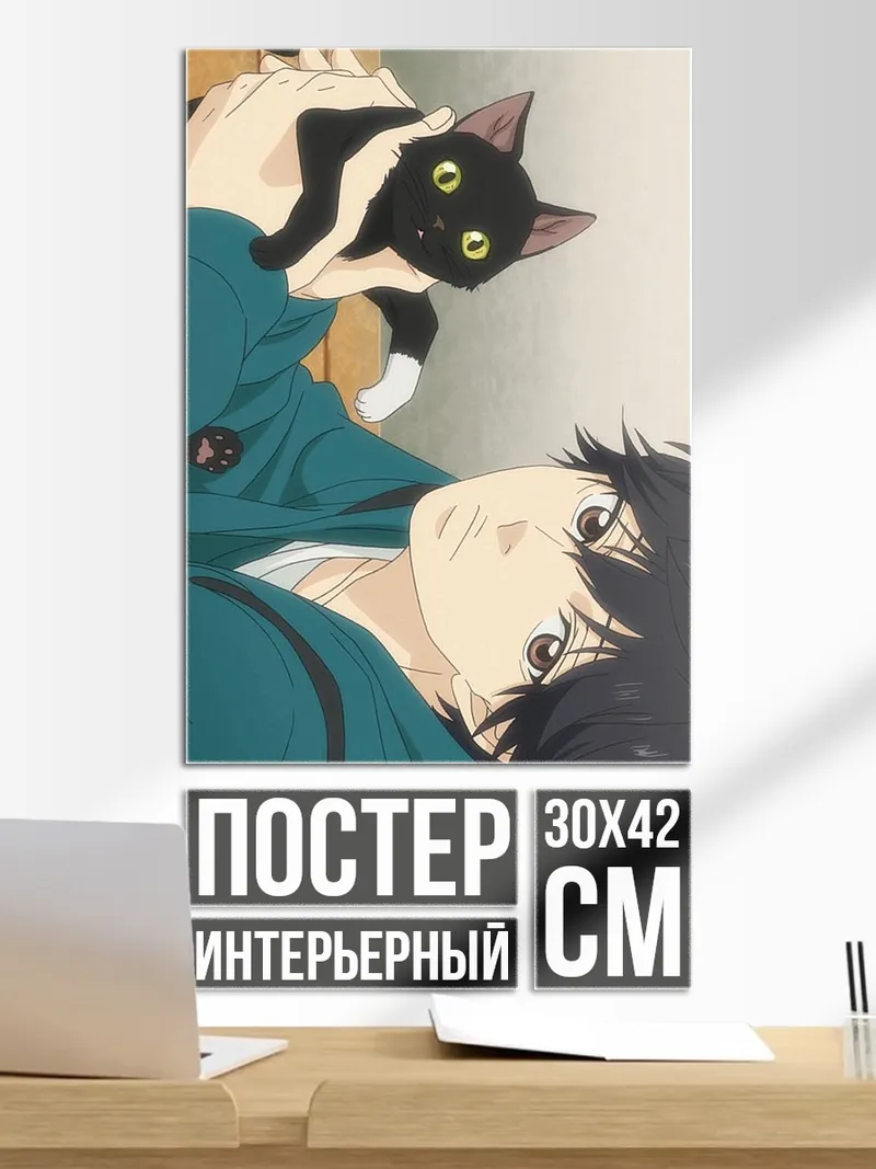 Постер Парень с котом