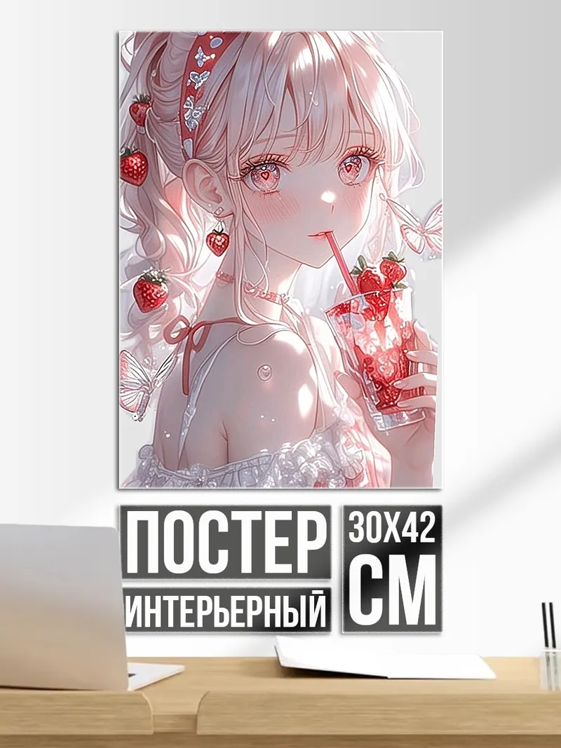 Постер Клубничная девушка
