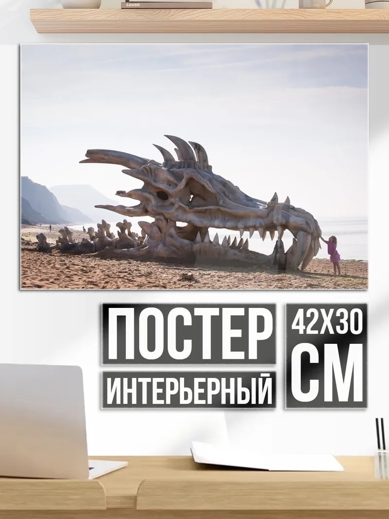 Постер череп дракона