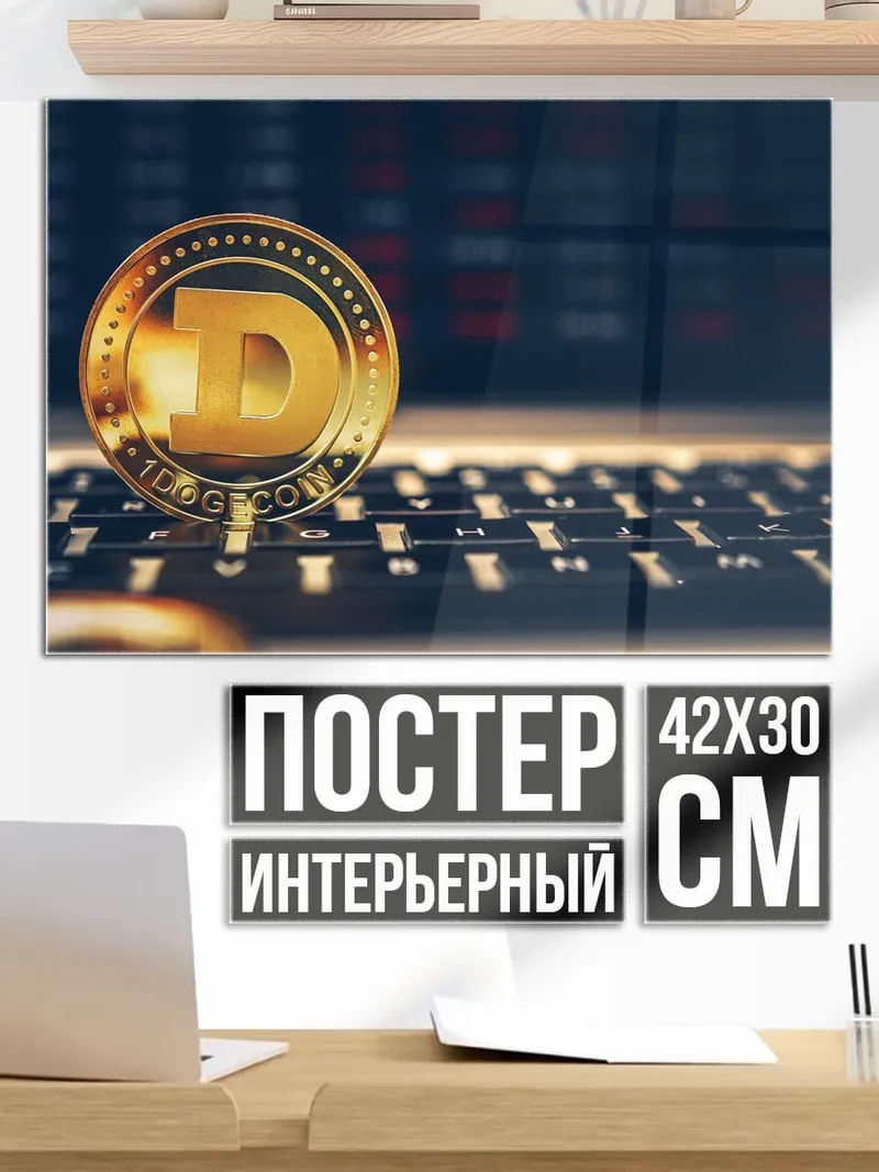 Постер Монета Dogecoin