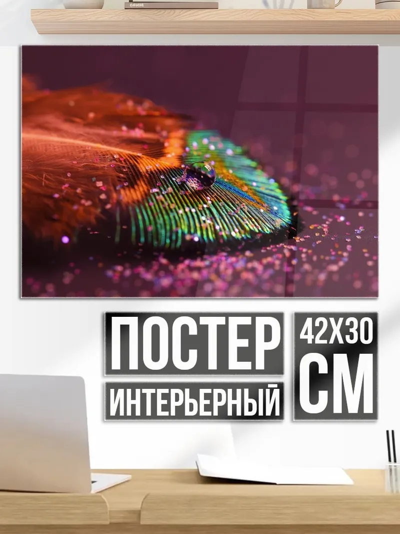 Постер Радужное перо